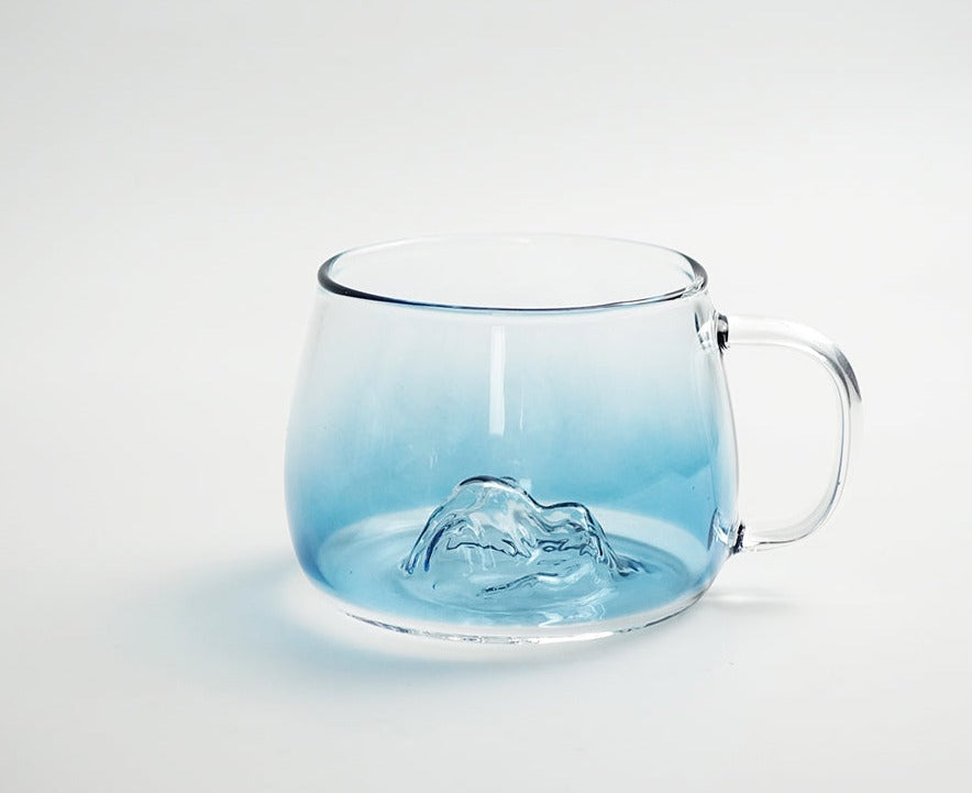 Mount Fuji Blue Gradient Glass from maija