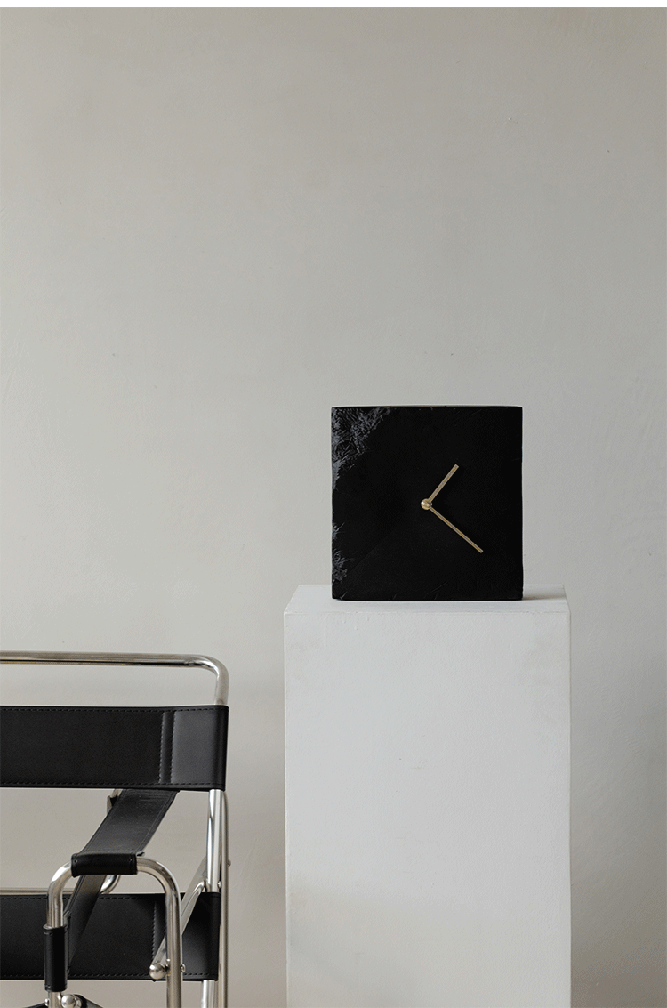 Square Marble Stone Clock from maija