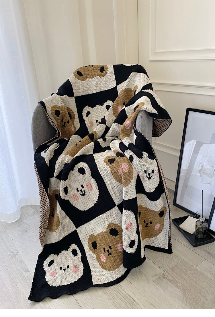 Bear Quilt Style Woven Throw from Luxury Weaving