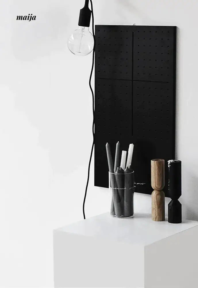 Black Cylinder Candle from oroliving