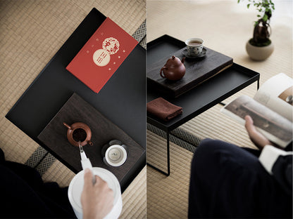 Black Japanese Style Sencha Table from Caomu Temple