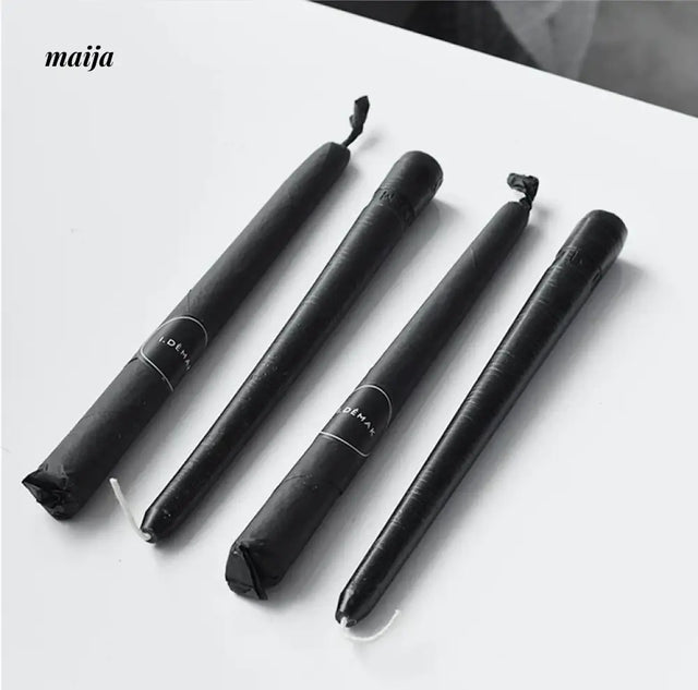 Black Cylinder Candle from oroliving