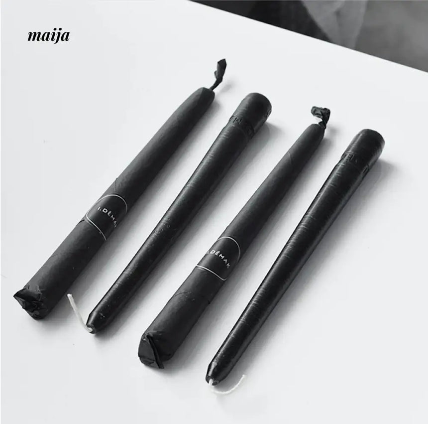 Black Cylinder Candle from oroliving