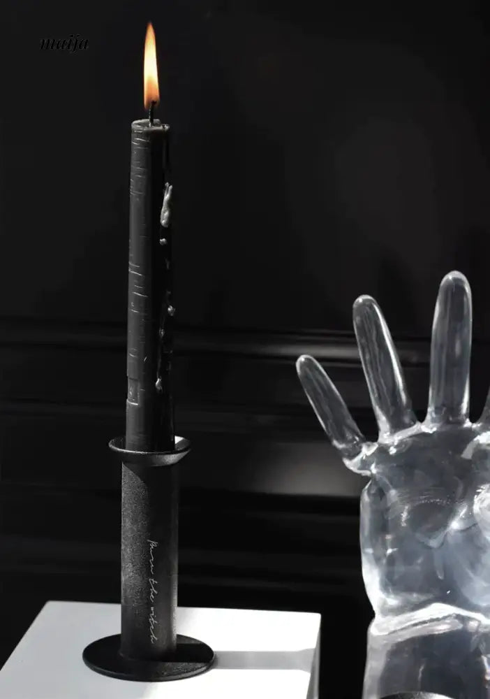 Black Cylinder Candle from oroliving