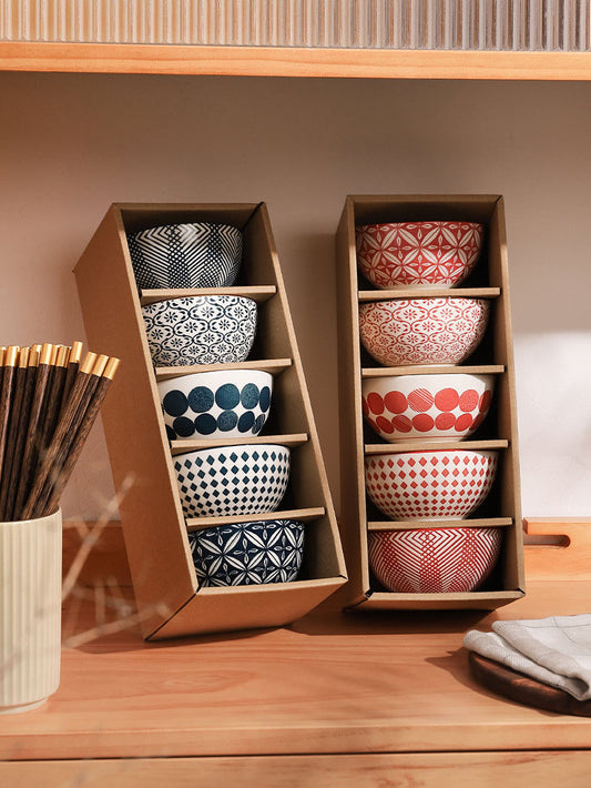 Japanese Retro Style Ceramic Rice Bowl from MY