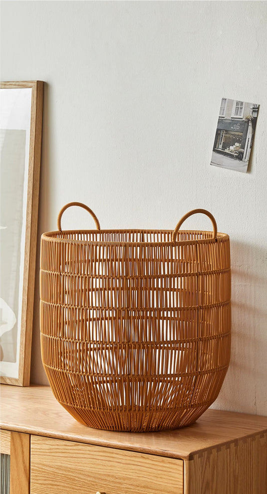 Woven Rattan Laundry Basket from maija